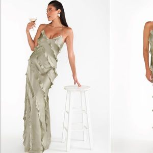ISO show me your MUMU romance ruffle dress in moss green